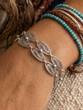 Vintage sterling silver Mexican bracelet